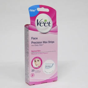 VEET FACE PRECISION WAX STRIPS 20PACK