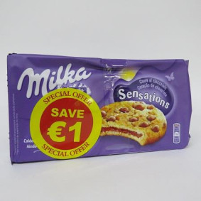 MILKA SENSATIONS CHOCLATE COOKIES 2PACK SAVE E1 156gr