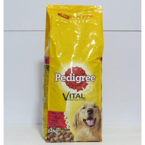 PEDIGREE VITAL DRY BEEF DOG FOOD 3kg