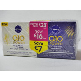 NIVEA Q10 POWER ANTI-WRINKLE+FIRMING DAY & NIGHT CREAM 50ml OFFER 2 PACK