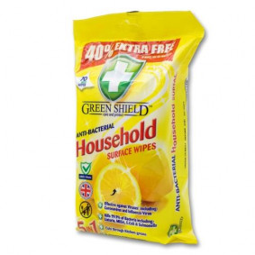 GREEN SHIELD ANTI-BACTERIAL HOUSEHOLD SURFACE WIPES x 70
