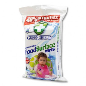 GREEN SHIELD ANTI-BACTERIAL FOOD SURFACE WIPES x 70