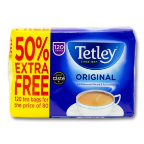 TETLEY TEA x80 TEA BAGS (50% FREE)
