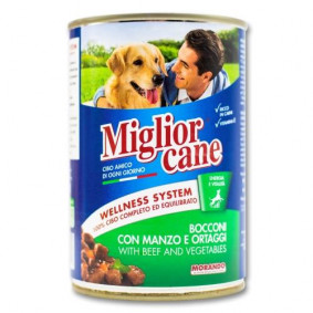 MIGLIOR CANE CANNED DOG FOOD WITH BEEF & VEGETABLES 405g