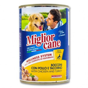 MIGLIOR CANE CANNED DOG FOOD CHICKEN & TURKEY 405g