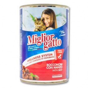 MIGLIOR GATTO CANNED CAT FOOD BEEF 405g