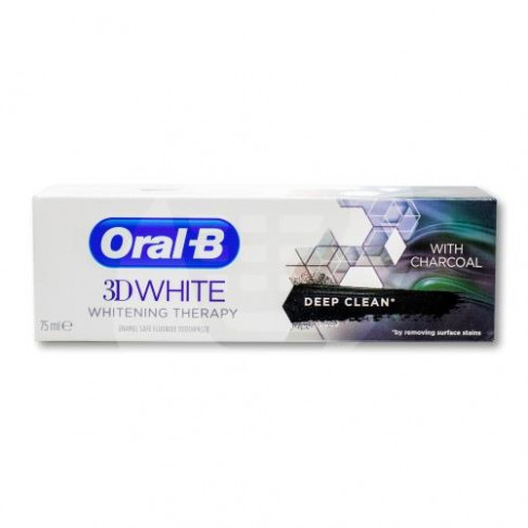 ORAL B T.PASTE 3D WHITE WITH CHARCOAL 75ml