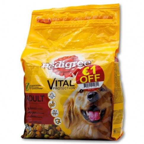PEDIGREE DOG DRY FOOD ADULT BEEF 3kg