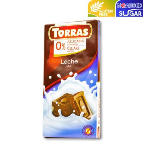 TORRAS NO ADDED SUGAR MILK CHOCOLATE BAR 75gr