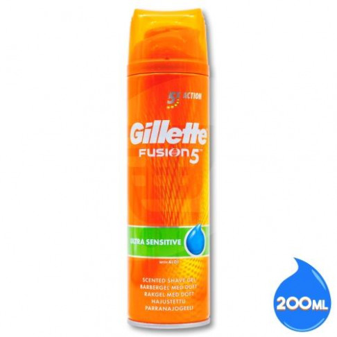 GILLETTE FUSION 5 ULTRA SENSITIVE SHAVING GEL 200ml