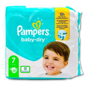 PAMPERS BABY DRY 7 EXTRA LARGE X 31