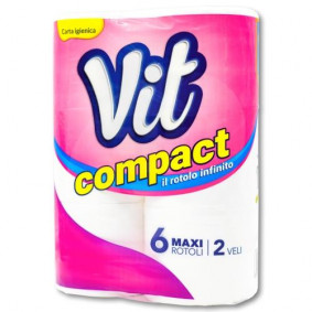 VIT COMPACT TOILET PAPER ROLL X 6