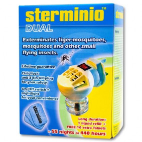 STERMINO DUAL ELECTRIC DIFFUSER WITH LIQUID REFILL AND TABLETS