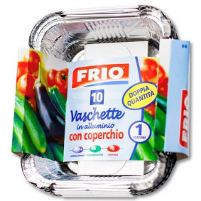 FRIO FOILTRAY CONTAINERS + LID X10 (15X12cm)