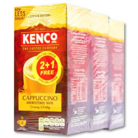 KENCO CAPPUCCINO UNSWEETENED SACHETS 2+1 FREE 150gr