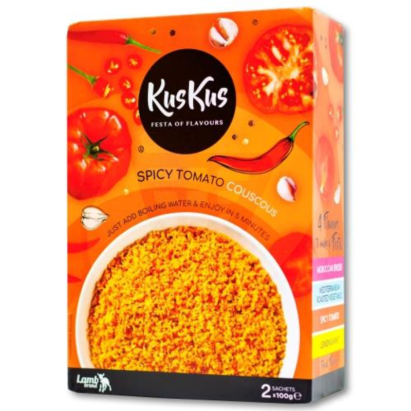 LAMB BRAND KUS KUS 2 SACHETS X100gr SPICY TOMATO - 5350701010880