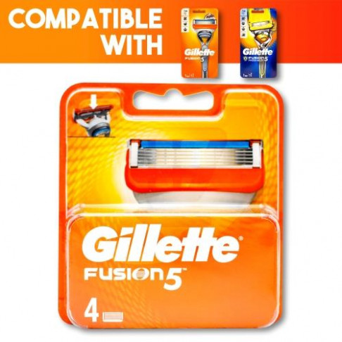 GILLETTE FUSION 5 SHAVING RAZOR CARTRIDGES X 4 REFILLS