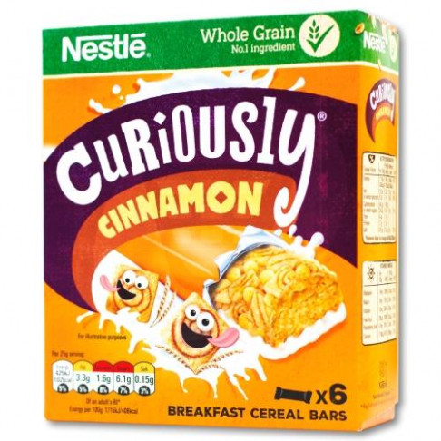 NESTLE CURIOSLY CINNAMON CEREAL BARS 6PACK X6