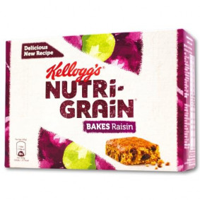 KELLOGG`S NUTRI GRAIN CEREAL BARS BAKES RAISINS X 6 45gr