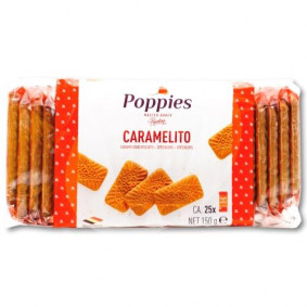 POPPIES CARMELITO BISCUIT 25PACK 150gr