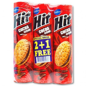 BAHLSEN HIT CHOCOLATE  BISCUITS 2+1 FREE 220gr