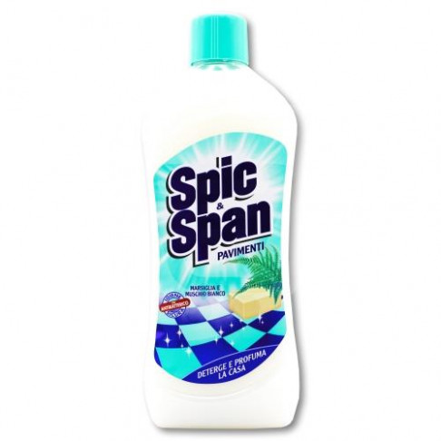 SPIC & SPAN FLOOR DETERGENT MARSEILLE SOAP & MUSCHIO BIANCO 1ltr