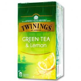 TWININGS GREEN TEA & LEMON x 25