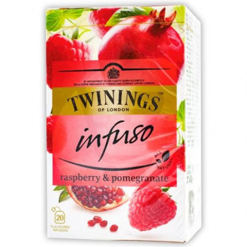 TWININGS  INFUSO RASPBERRY & POMEGRANATE  TEA X 20g