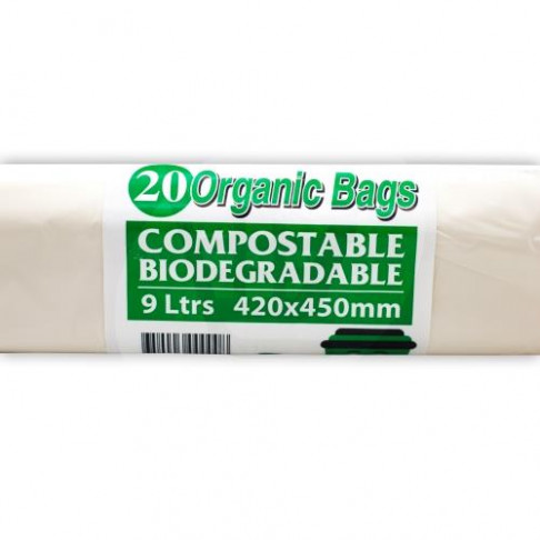 GARBAGE BAGS ORGANIC BIODEGRADABLE 9ltr x20