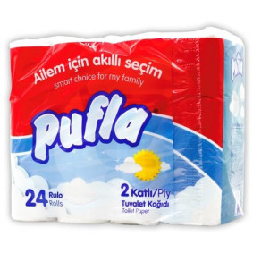 PUFLA TOILET PAPER 2PLY 24PACK