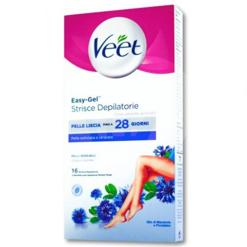 VEET EASY GEL WAX STRIPS SENSITIVE SKIN X 16