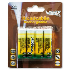 WINNER ENERGY RECHARGEABLE BATTERIES AA PKT BY 4