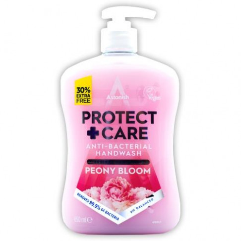ASTONISH CLEAN & PROTECT ANTI BACTERIAL HAND WASH PEONY BLOOM 650ml