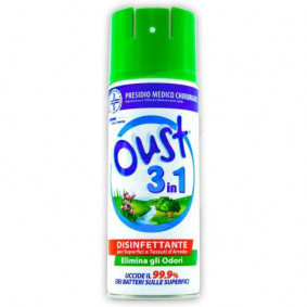 OUST 3 IN 1 SURFACE &  SOFT FURNISHINGS DISINFECTANT SPRAY 400ml
