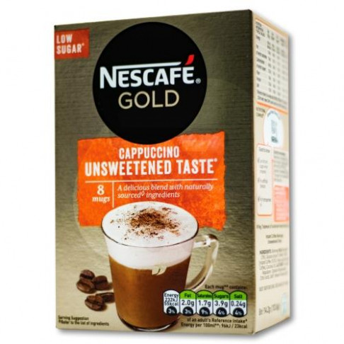 NESCAFE CAPPUCCINO UNSWEETENED 8PACK 142gr