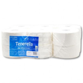 TENERELLA PROFESSIONAL MINI JUMBO TOILET PAPER ROLL  2ply X 12