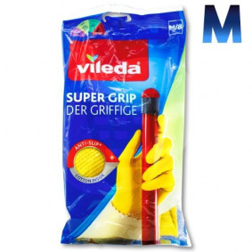 VILEDA GLOVES SUPER GRIP MED.