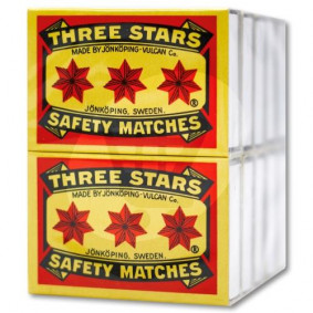 THREE STARS SAFETY MATCHES X 10