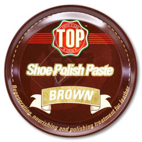 TOP SHOE POLISH  PASTE BROWN
