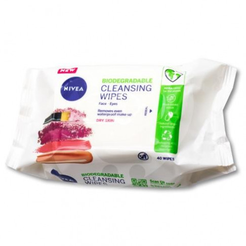 NIVEA CLEANSING WIPES FACE & EYES DRY SKIN X 40