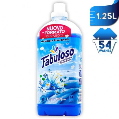 FABULOSO FABRIC SOFTNER CONCENTRATED FRESH MORNING 1.25ltr