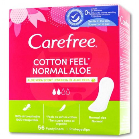 CAREFREE PANTY LINERS ALOE 56PACK