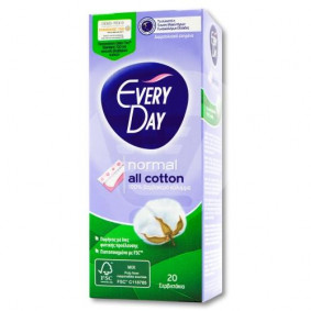 EVERYDAY NORMAL ALL COTTON PANTY LINERS 20PACK