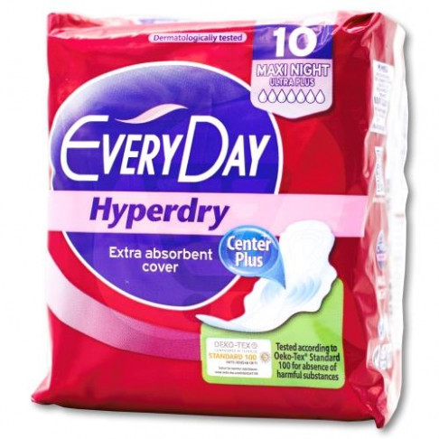 EVERYDAY HYPERDRY MAXI NIGHT ULTRA PLUS SANITARY PADS 10PACK