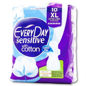 EVERYDAY SENSITIVE EXTRA LONG SANITARY PADS 10PACK
