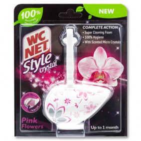WC NET TOILET RIM BLOCK PINK FLOWERS 36.5gr