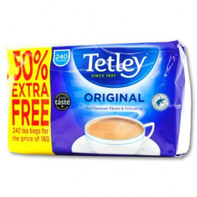 TETLEY TEA x240 TEA BAGS 50% EXTRA FREE