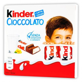 KINDER CHOCOLATE FINGERS BAR X 4 X 50gr