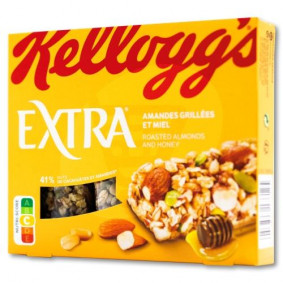KELLOGG`S EXTRA NUT BARS ALMONDS & HONEY 32gr X 4