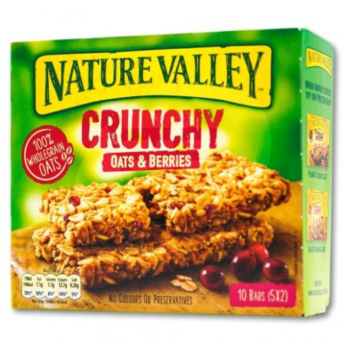 NATURE VALLEY CRUNCHY OATS & BERRIES 10 BARS (5X2)